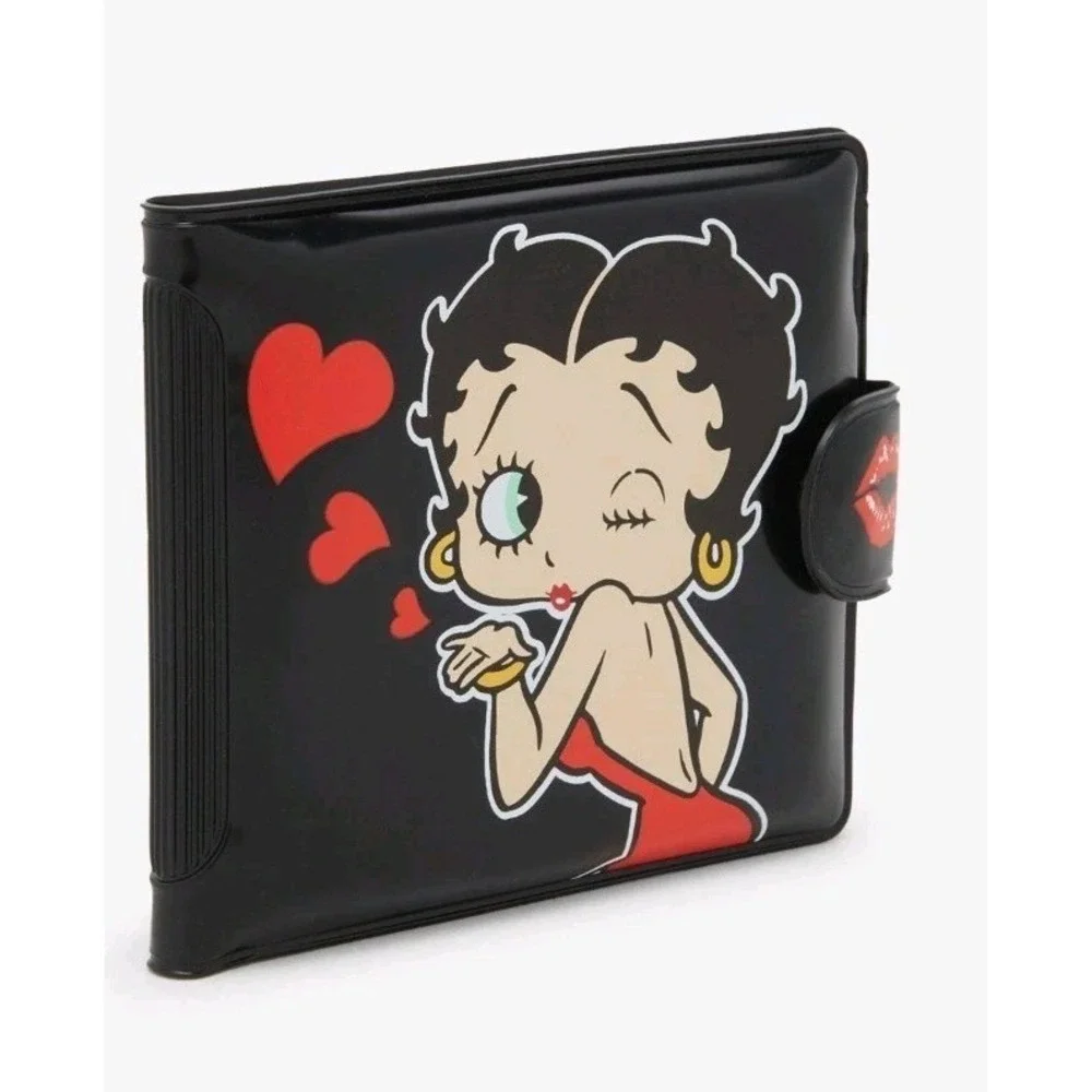 NEW Whatever! Makes You Happy x Betty Boop Padded Nylon Crossbody‎ Bag & WALLET!